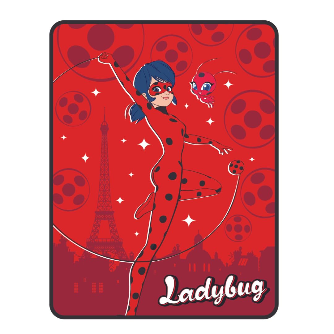 Franco Miraculous: Tales Of Ladybug And Cat Noir Kids Bedding Super Soft Micro Raschel Throw, 46 In X 60 In, (Officially License